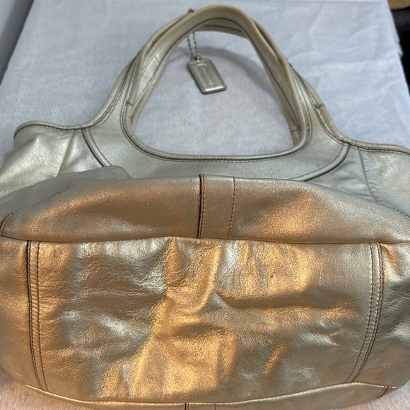 Coach Shimmering Silver Shoulder Bag - Picture 4 of 4